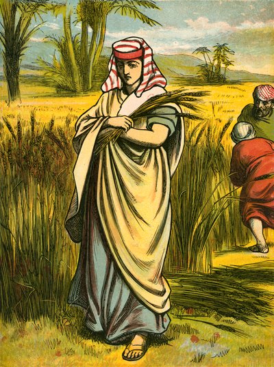 Ruth gleaning by English School