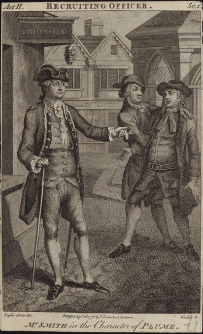 Scene from The Recruiting Officer by English School