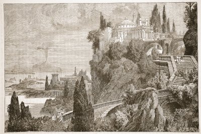 Scenery at Cape Misenum, near Baiae by English School