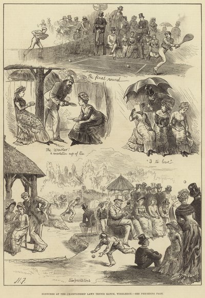 Sketches of the Championship Lawn Tennis Match by English School