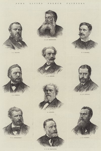 Some Living French Painters (engraving) by English School