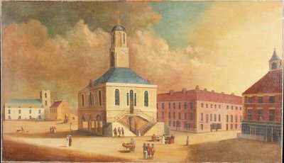 South Shields Market Place, c.1800 by English School