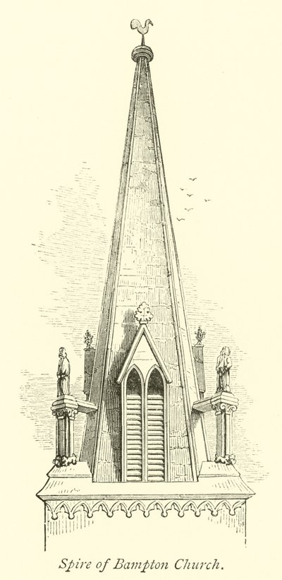 Spire of Bampton Church by English School