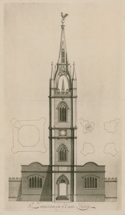 St Dunstan in the East, London by English School