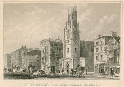 St Dunstans Church, Fleet Street, London by English School