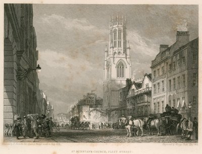 St Dunstans Church, Fleet Street, London by English School