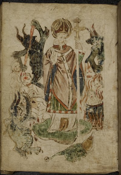St Patrick Surrounded by Demons by English School