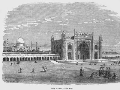 Taj Mahal, Near Agra (engraving) by English School