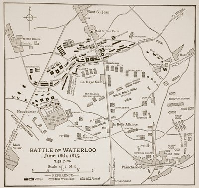 The Battle of Waterloo, June 18th, 1815 by English School
