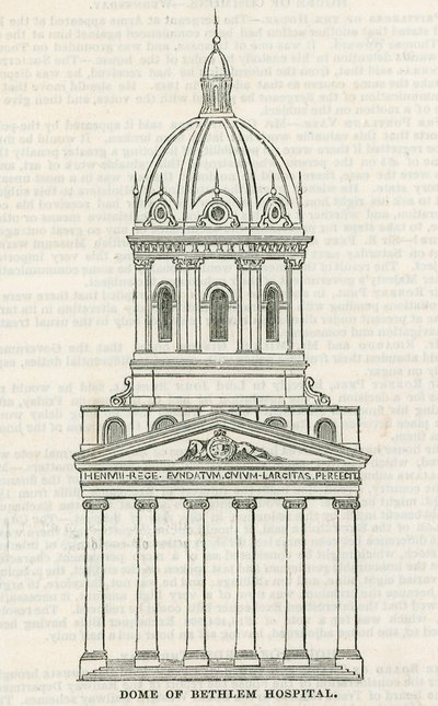 The Bethlehem Hospital. The New Dome by English School