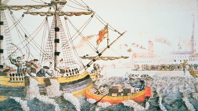 The Boston Tea Party by English School