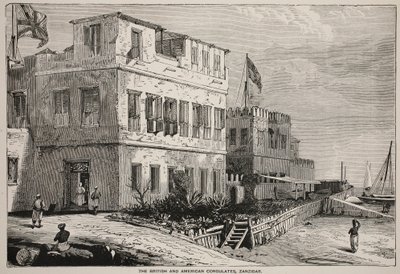 The British and American Consulates, Zanzibar by English School