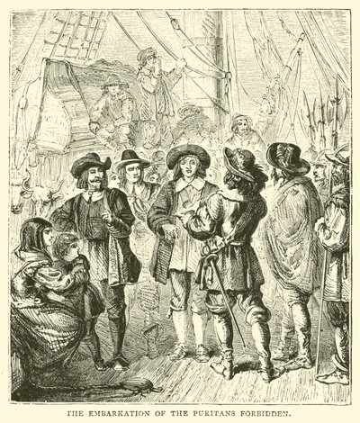 The Embarkation of the Puritans forbidden by English School