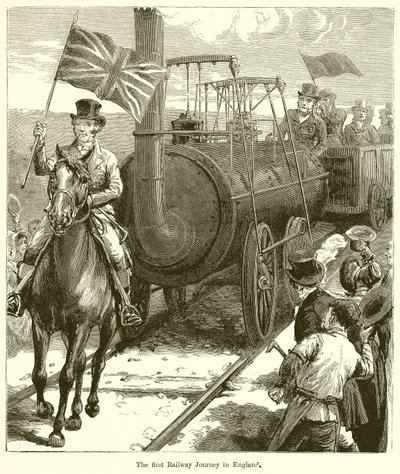 The First Railway Journey in England by English School