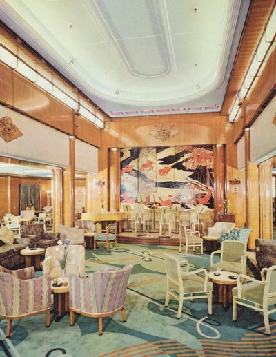 The Grand Hall, aboard RMS Mauretania by English School