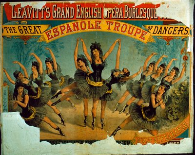 The Great Espanole Troupe of Dancers by English School