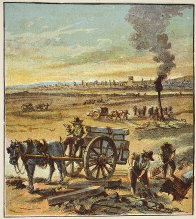 The Great Plague, pub. 1890 by English School