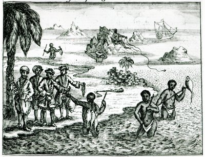 The Hottentot Manner of Fishing by English School