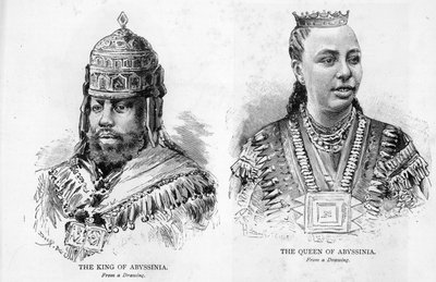 The King and Queen of Abyssinia, 1893 by English School