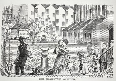 The Momentous Question, Illustration from Punch by English School
