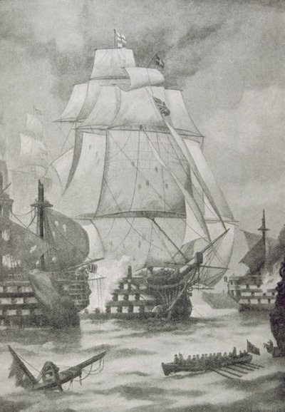 The Opening of the Battle of Trafalgar by English School