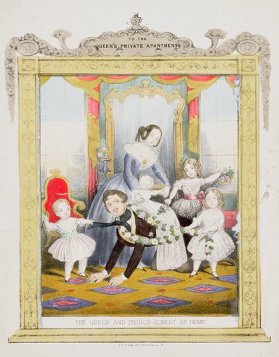 The Queen and Prince Albert at Home by English School