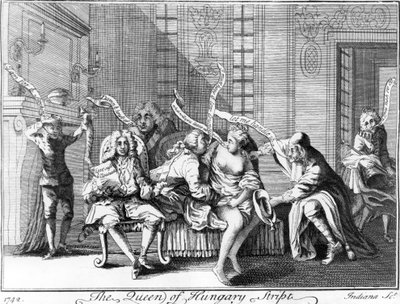 The Queen of Hungary Stripped, 1742 by English School