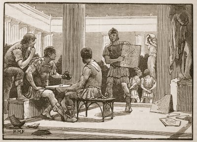 The Romans at Corinth by English School