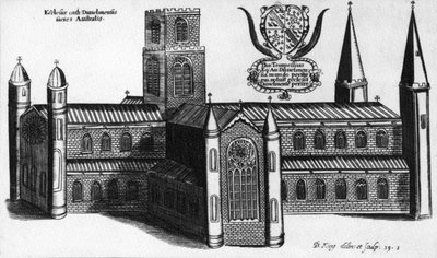 The Southern Exterior of Durham Cathedral, 1660 by English School