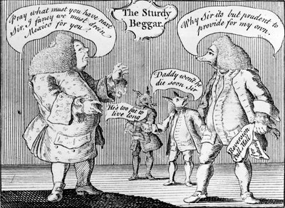 The Sturdy Beggar, 1758 by English School