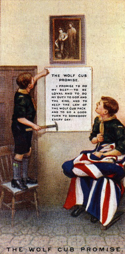 The Wolf Cub Promise, 1929 by English School