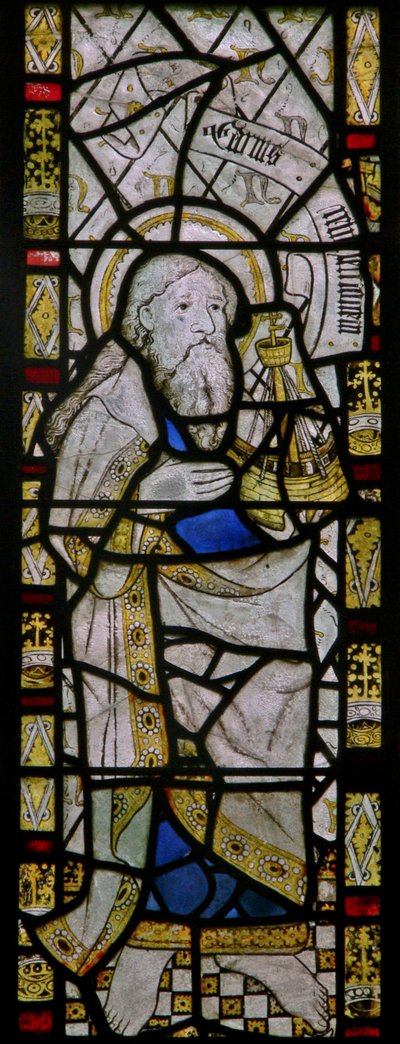 The east window depicting St Jude by English School