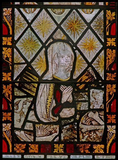 The east window depicting the Virgin Mary by English School