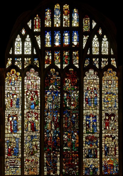 The east window depicting the east window by English School