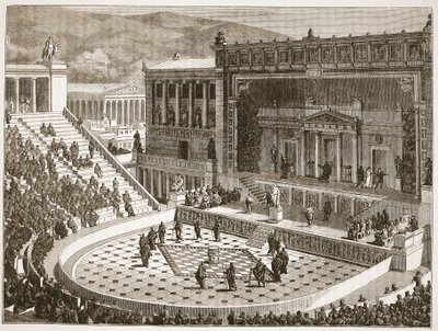 Theatre of Dionysus at Athens by English School