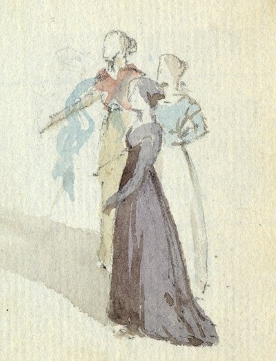 Three women, c.1825 by English School