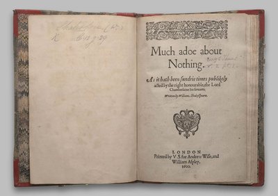Title Page of Much Ado About Nothing by English School