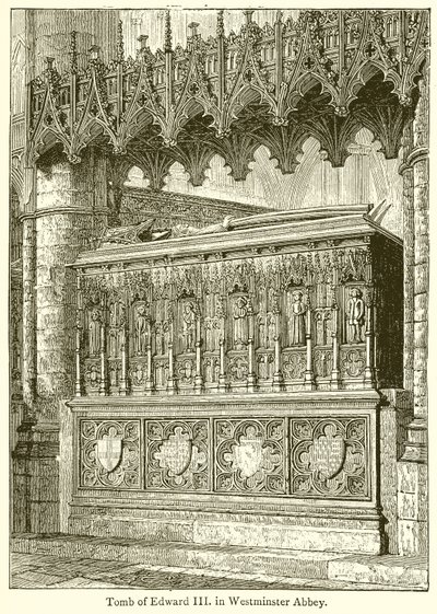 Tomb of Edward III in Westminster Abbey by English School