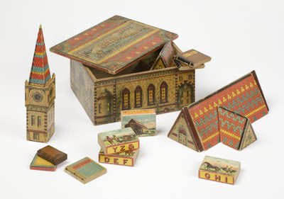 Toy building bricks by English School