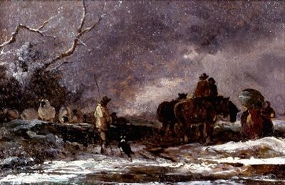 Travellers in a Blizzard by English School