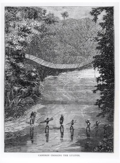 Verney Lovett Cameron Crossing the Lulindi by English School