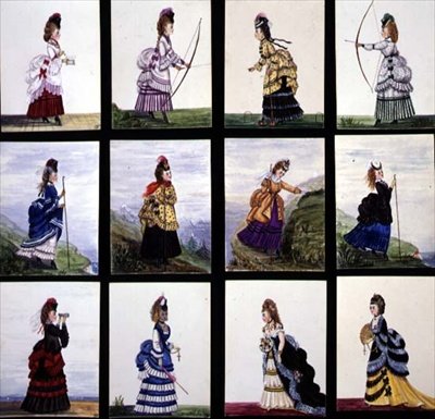 Victorian Ladies Sporting Fashions by English School