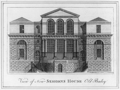 View of New Sessions House Old Bailey by English School