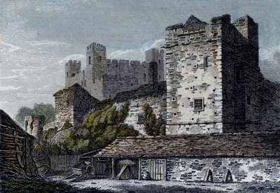 View of Rochester Castle, Kent by English School