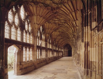 View of the Cloisters, c.1355 by English School