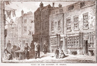Views in the Rookery, St. Giles by English School