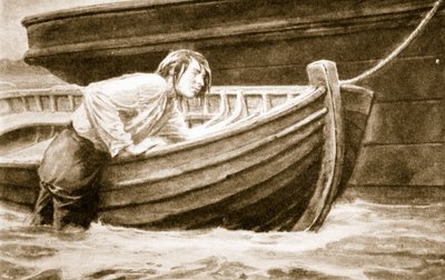 Wesleys narrow escape from a watery grave by English School