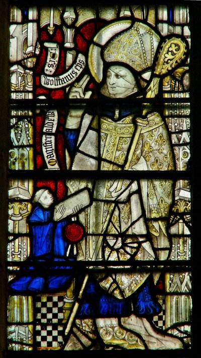 Window depicting St Wulston by English School