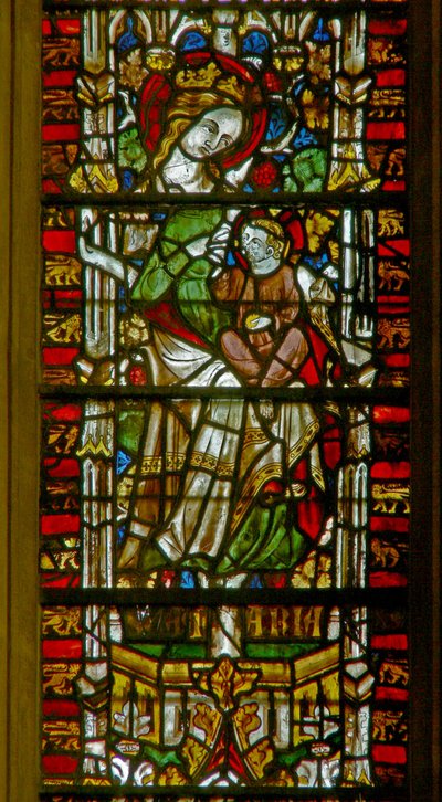 Window depicting the Virgin Mary by English School