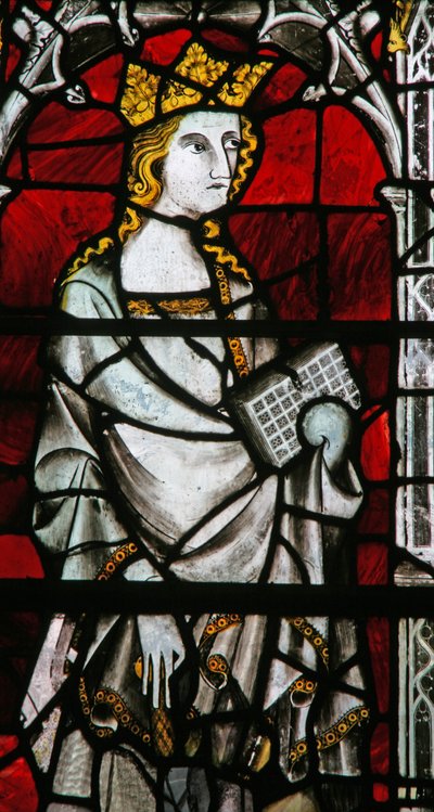 Window depicting St Catherine by English School
